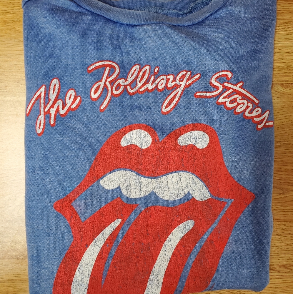 THE ROLLING STONES VINTAGE BLUE LOGO SWEATSHIRT